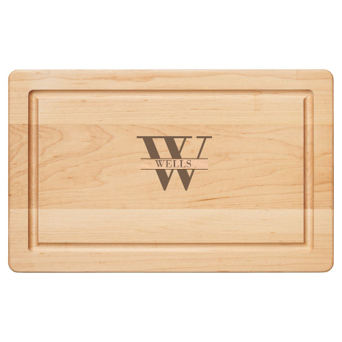 Personalized Maple Wood Cutting Board & Cheese Board - Engraved Custom Gift for Weddings, Housewarming & Kitchen Use
