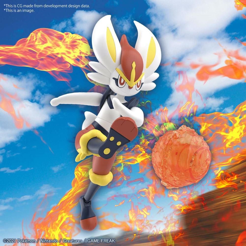 Bandai Pokemon Cinderace (Aceburn) Model Kit - Buildable Action Figure for Collectors & Fans - Perfect for Display, Gifts & Anime Battles