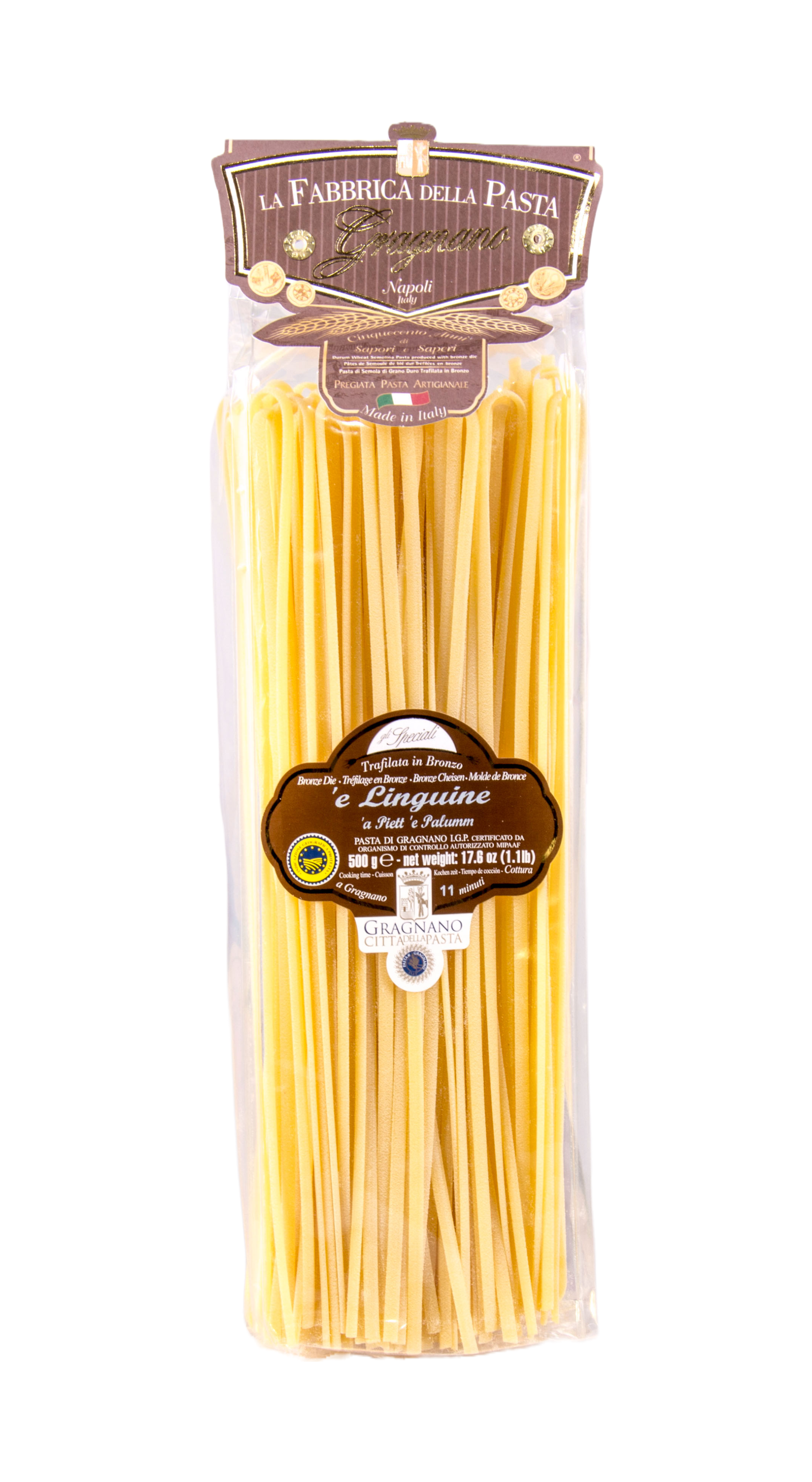 Authentic Italian Linguine Pasta IGP by La Fabbrica - Premium Durum Wheat Semolina Pasta for Gourmet Cooking, Italian Cuisine & Fine Dining Experiences