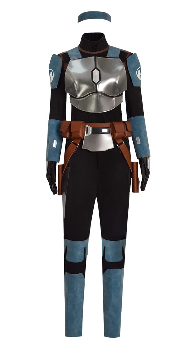 Women's Bo-Katan Kryze Mandalorian Armor Jumpsuit Costume - Adult Star Wars Cosplay Outfit for Halloween, Comic Con & The Mandalorian TV Show