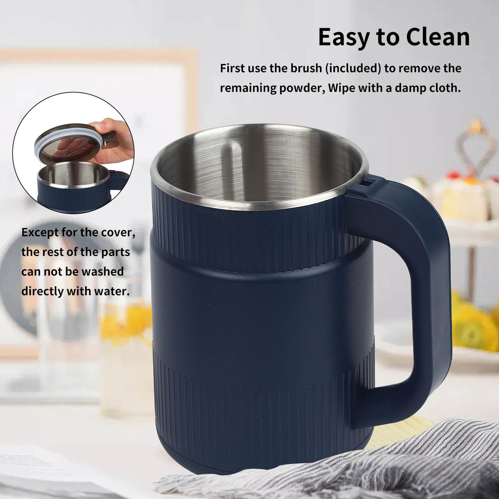 Premium Electric Coffee Grinder 150-300W - Blue Spice Grinder for Coffee Beans, Nuts, Herbs & Spices - One-Touch Operation with Cleaning Brush & Spoon - Perfect for Home Kitchens & Coffee Shops