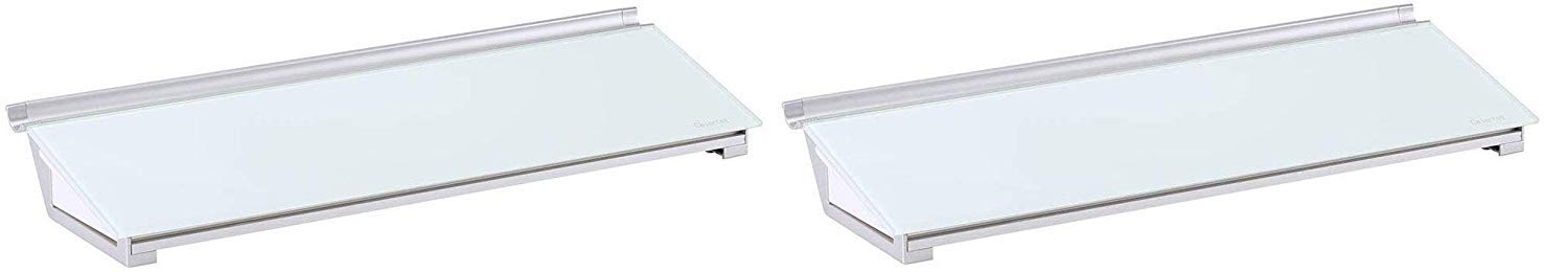 Quartet 18 x 6 Inches Glass Whiteboard Desktop Computer Pad with Storage Drawer - White Dry Erase Surface for Office, Home & School Use - GDP186