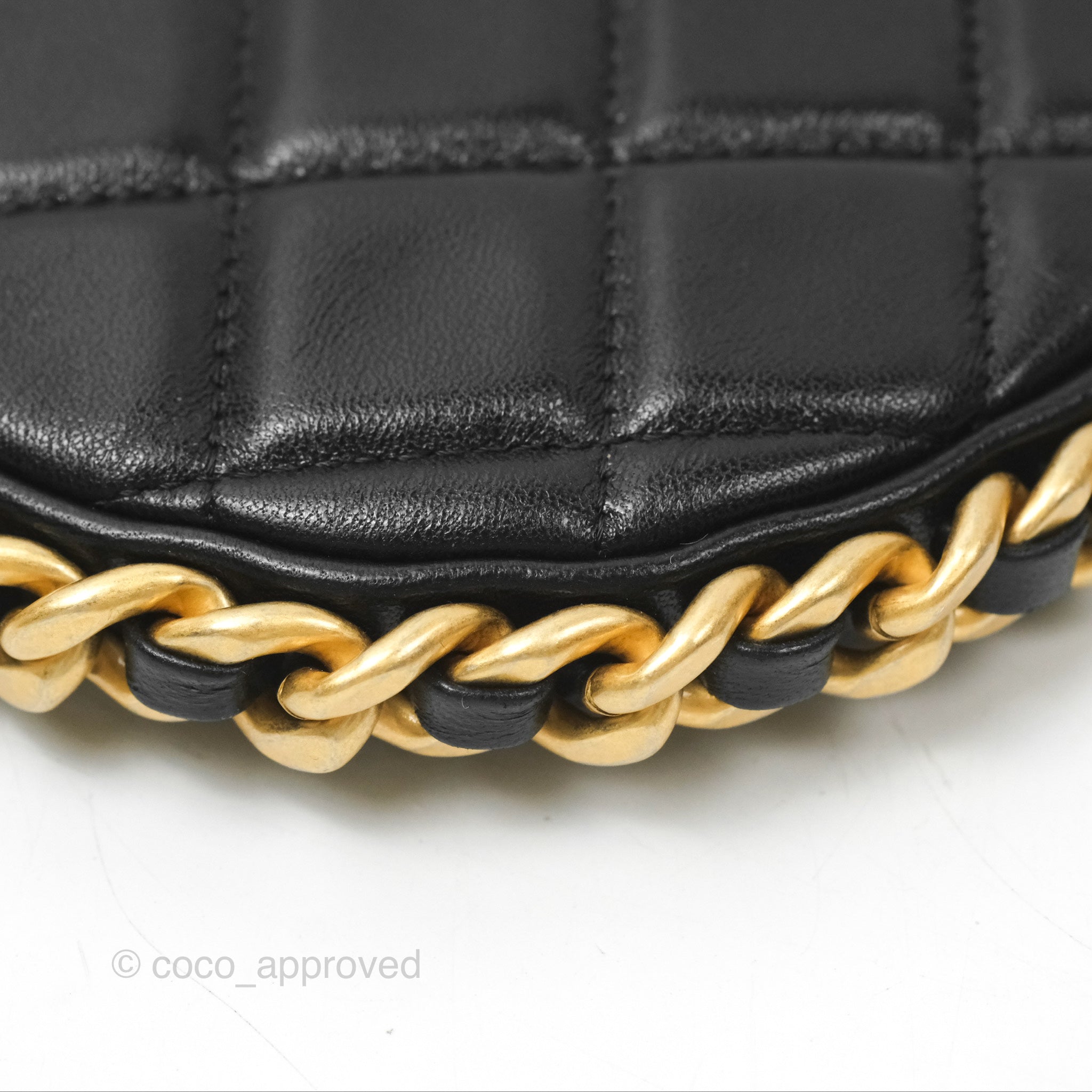 Chanel Chain Around Hobo Bag Black Lambskin Leather with Aged Gold Hardware 23B - Luxury Shoulder Bag for Women, Perfect for Evening Parties & Date Nights