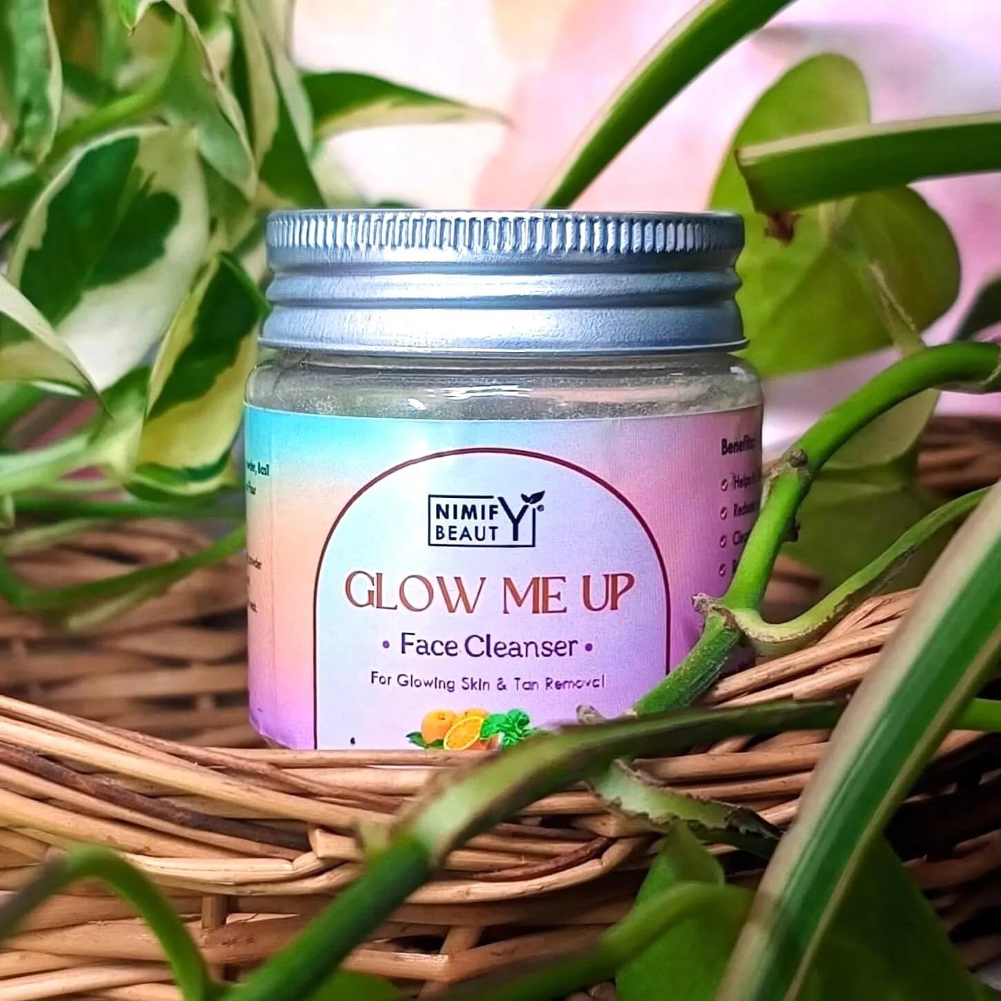Nimify Beauty Glow Me Up Face Cleanser - Paraben-Free 50g for Radiant & Dull Skin | Gentle Daily Cleansing for Brighter Complexion | Perfect for Morning & Night Skincare Routine