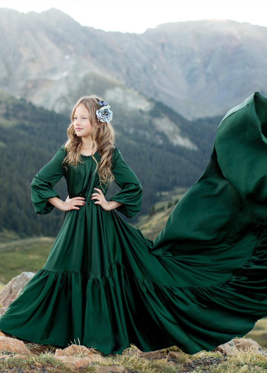 Leana Impact Dress in Evergreen - Flattering A-Line Midi Dress for Women | Perfect for Work, Date Night & Special Occasions