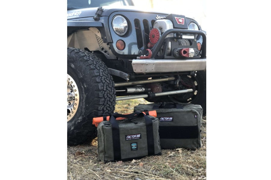 Factor 55 Off-Road Vehicle Recovery Kit with Borah Red Shackle - Heavy Duty 4x4 Towing Accessories for Jeep, Truck & SUV Recovery in Mud, Sand & Rough Terrain