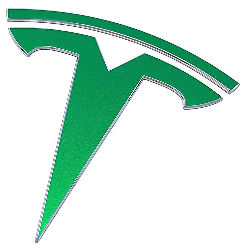Premium Tesla Model Y Logo Decal Wrap - 11-Piece Gloss Green Vinyl Sticker Set for Car Customization | Perfect for Personalizing Your EV, Enhancing Style & Protecting Original Emblems