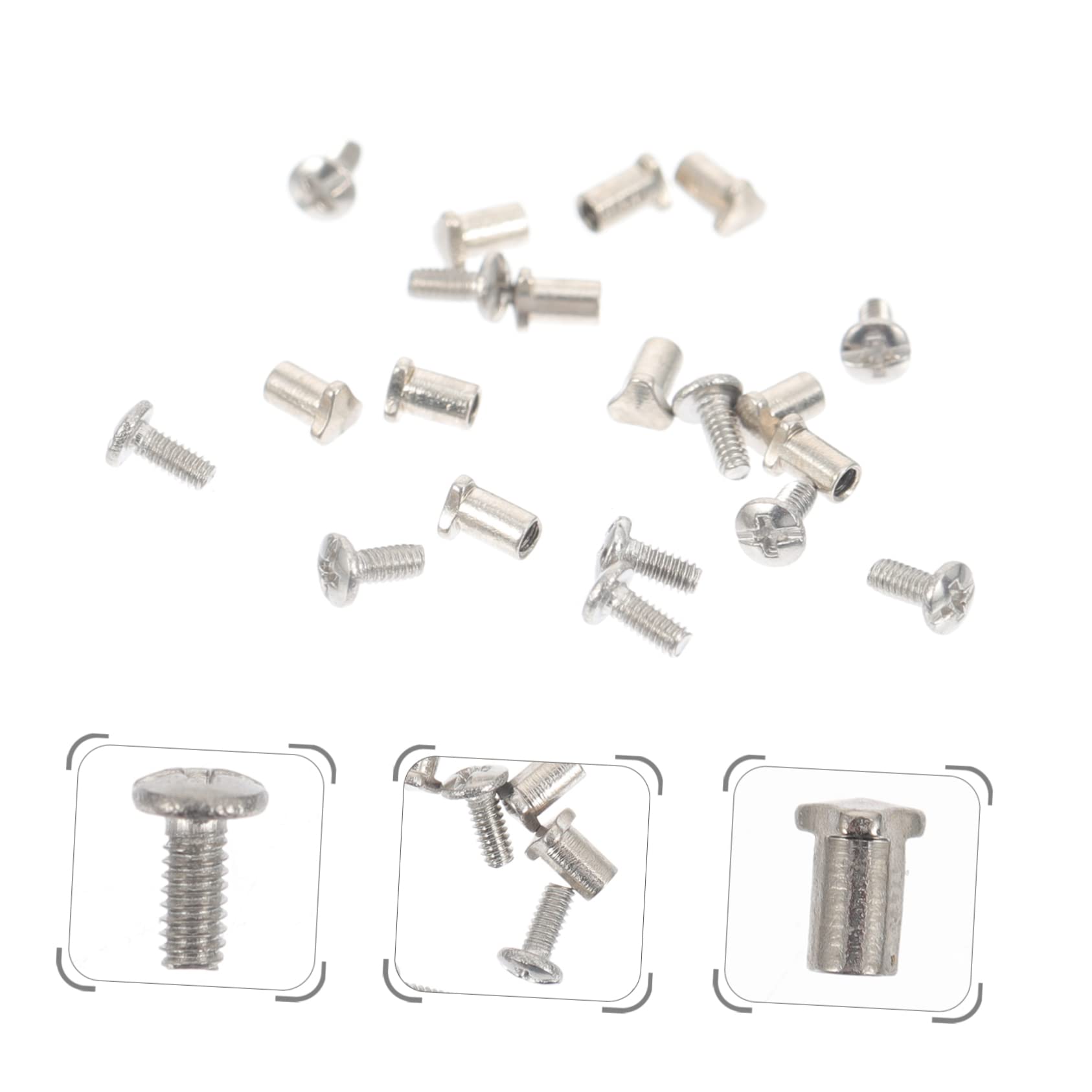 JECOMPRIS Glasses Screw Repair Kit - 2 Sets with Flat Head Screws for Eyeglasses & Sunglasses Replacement Parts | Perfect for DIY Fixes at Home, Office, or Travel