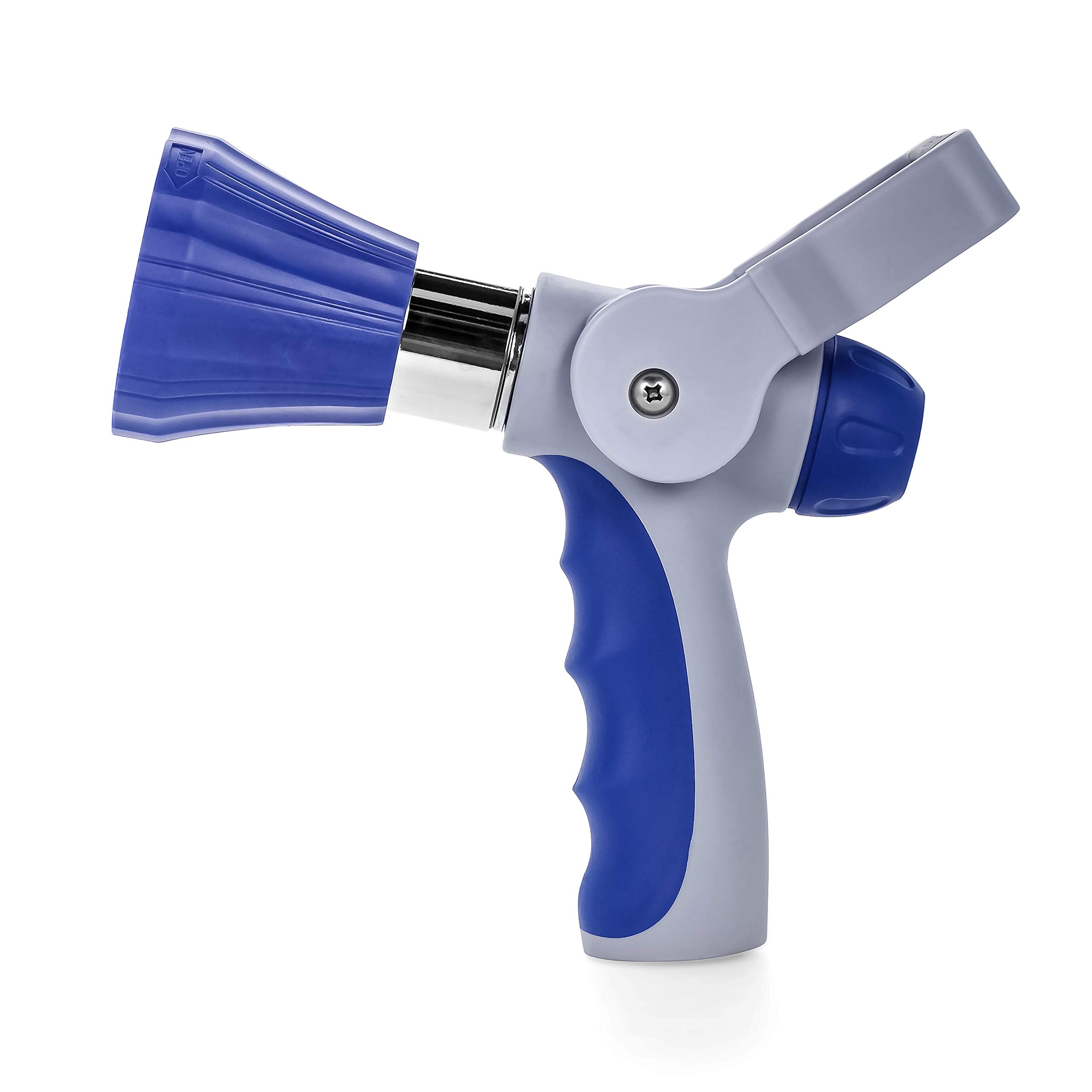 Camco 41987 Coil Hose Nozzle with Hand Lever - Heavy Duty RV Water Hose Sprayer for Camping, Gardening & Car Washing