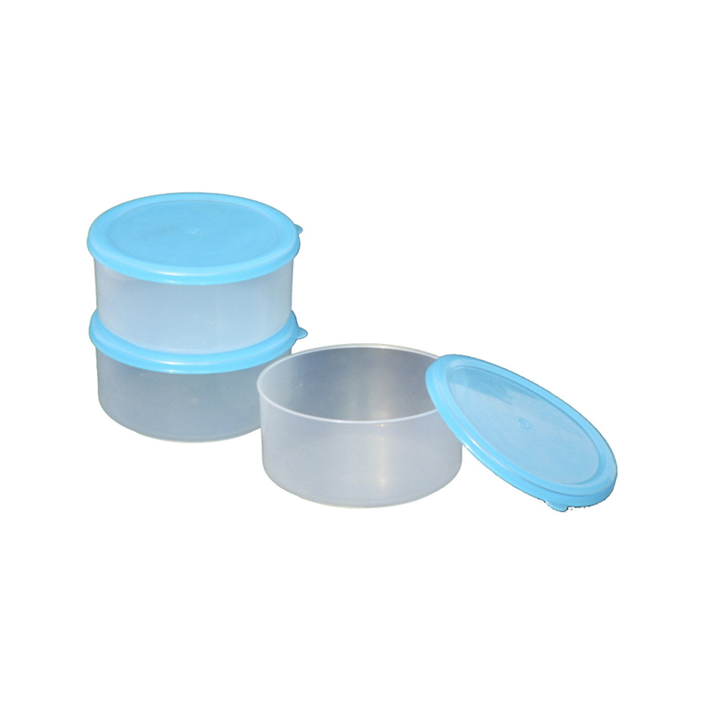 4-in-1 Round Food Storage Containers Set with Lids - BPA Free Plastic Meal Prep Containers for Kitchen, Office & Picnic (605T) - Perfect for Leftovers, Meal Prep & On-the-Go Snacks