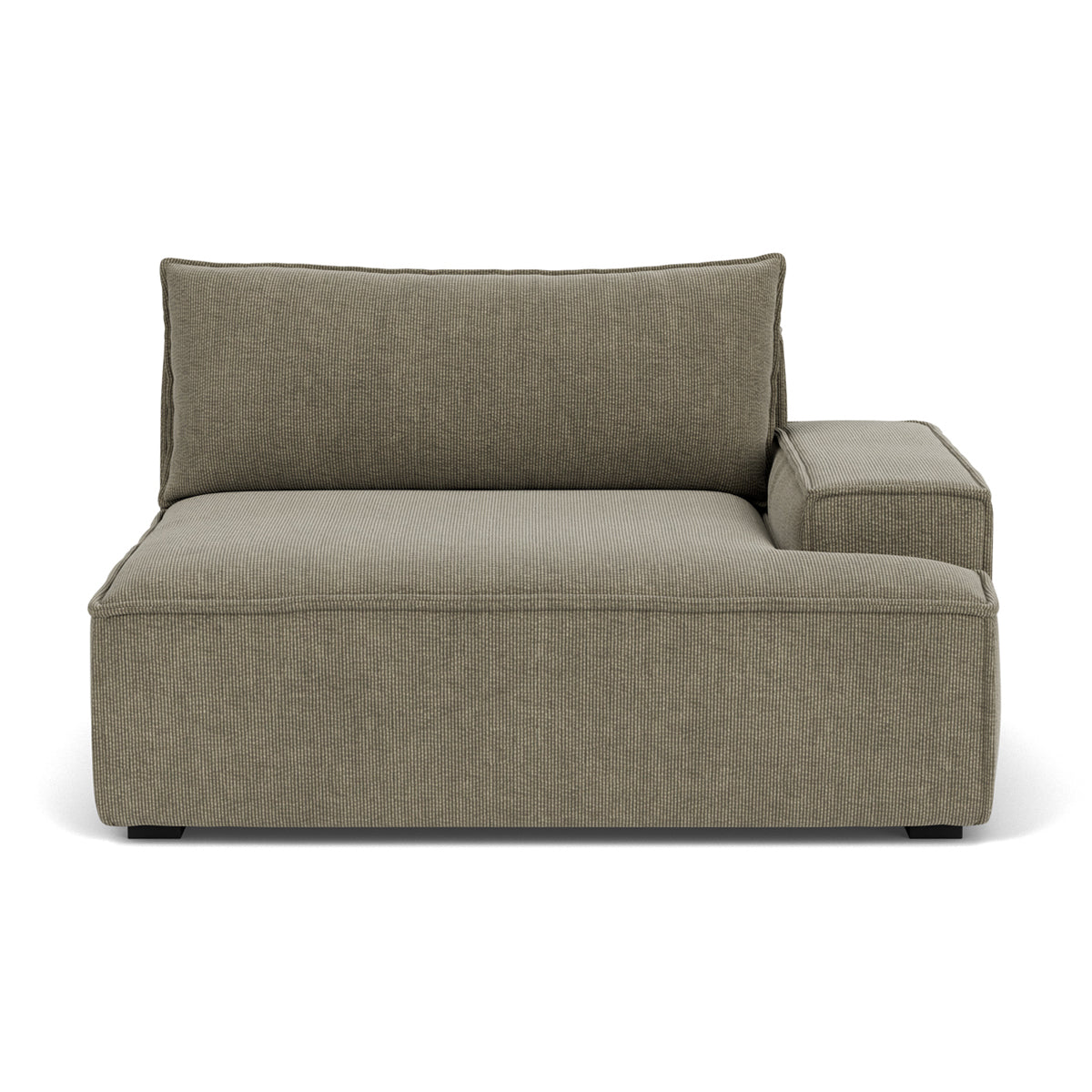Daphne Velvet 1 Seater Right Arm Modular Sofa - Modern Living Room Furniture for Small Spaces, Apartments & Studios | Comfortable Single Seater Couch with Adjustable Design