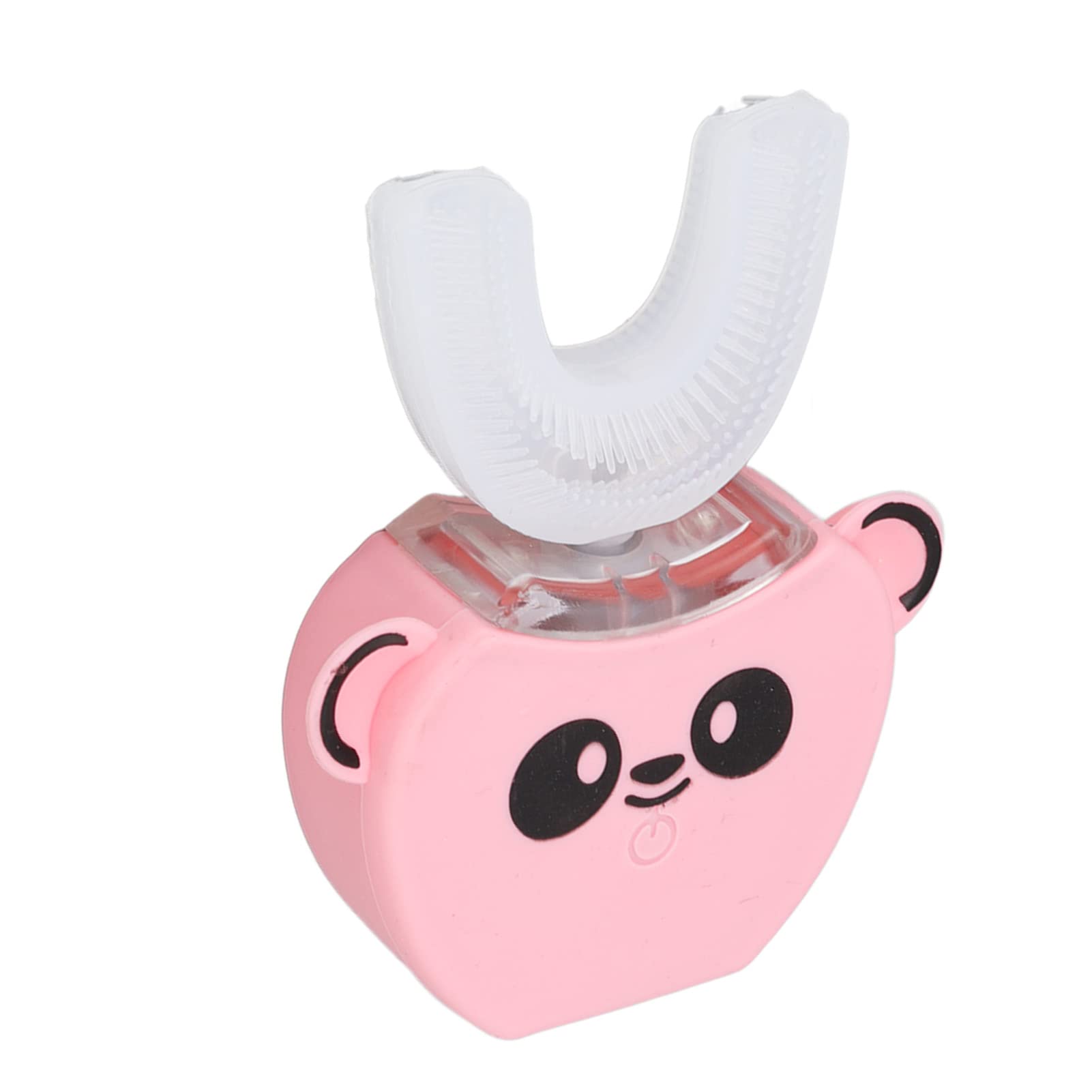 Okuyonic U-Shaped Electric Toothbrush for Kids - Rechargeable Silicone Toothbrush with Soft Bristles, Smart Timer & Safe Design for Teeth Whitening (Pink) - Perfect for Children's Daily Oral Care & Travel Use