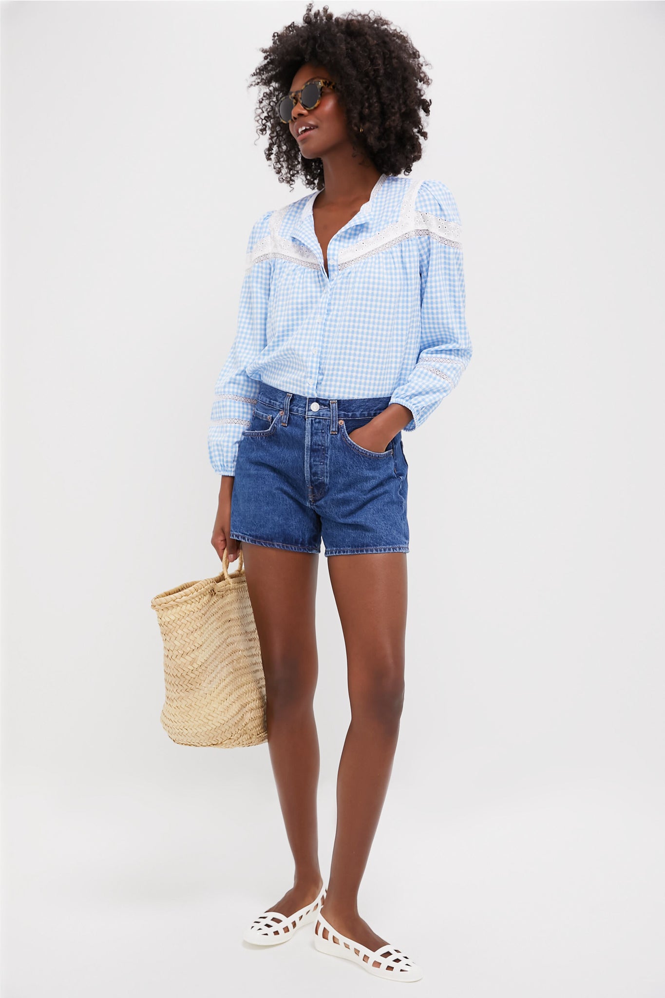 Blue Pamela Shirt for Women | Stylish Casual Button Down Top | Perfect for Office, Date Night & Everyday Wear
