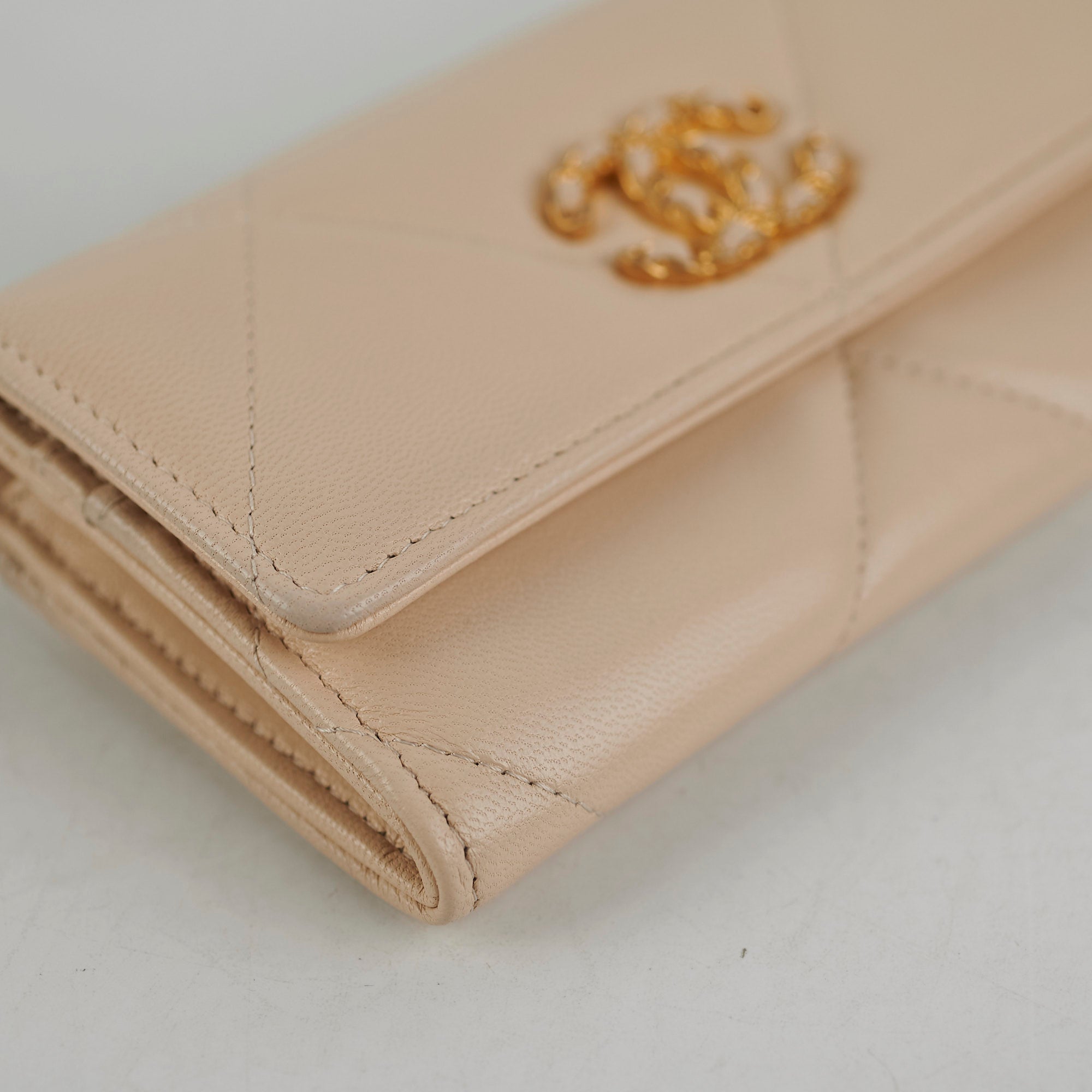 Chanel 19 Long Wallet in Lambskin Leather - Beige Luxury Women's Handbag for Everyday Use & Special Occasions