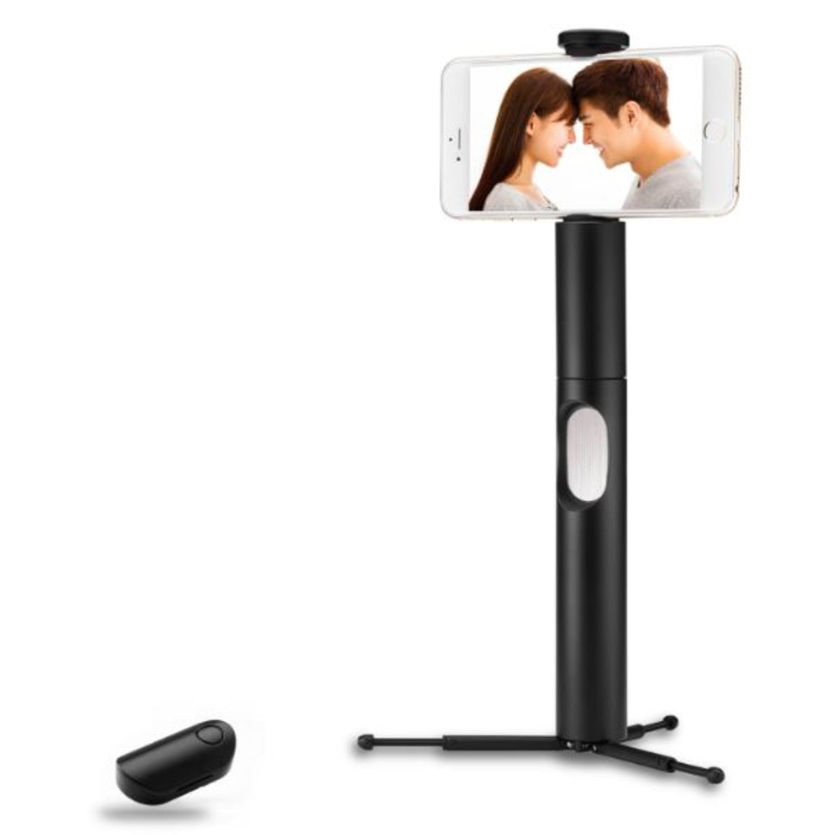 CliqueFie Bluetooth Selfie Stick with Remote - Extendable Tripod for iPhone & Android - Perfect for Travel, Vlogging, and Group Photos