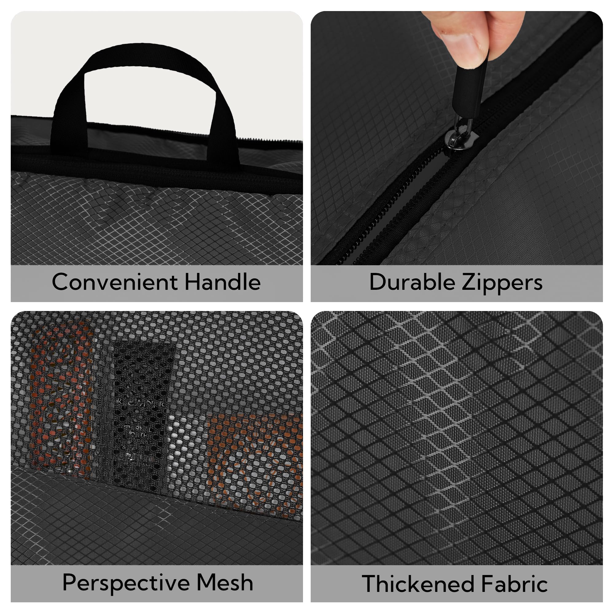 GRANNY SAYS 6-Piece Compression Packing Cubes Set | Expandable Travel Organizer for Clothes | Lightweight Carry-on Luggage for Cruise, Airplane & Business Trips | Foldable Travel Backpack Accessories for Women (Black) | Perfect for Vacation Packing, Business Travel & Weekend Getaways