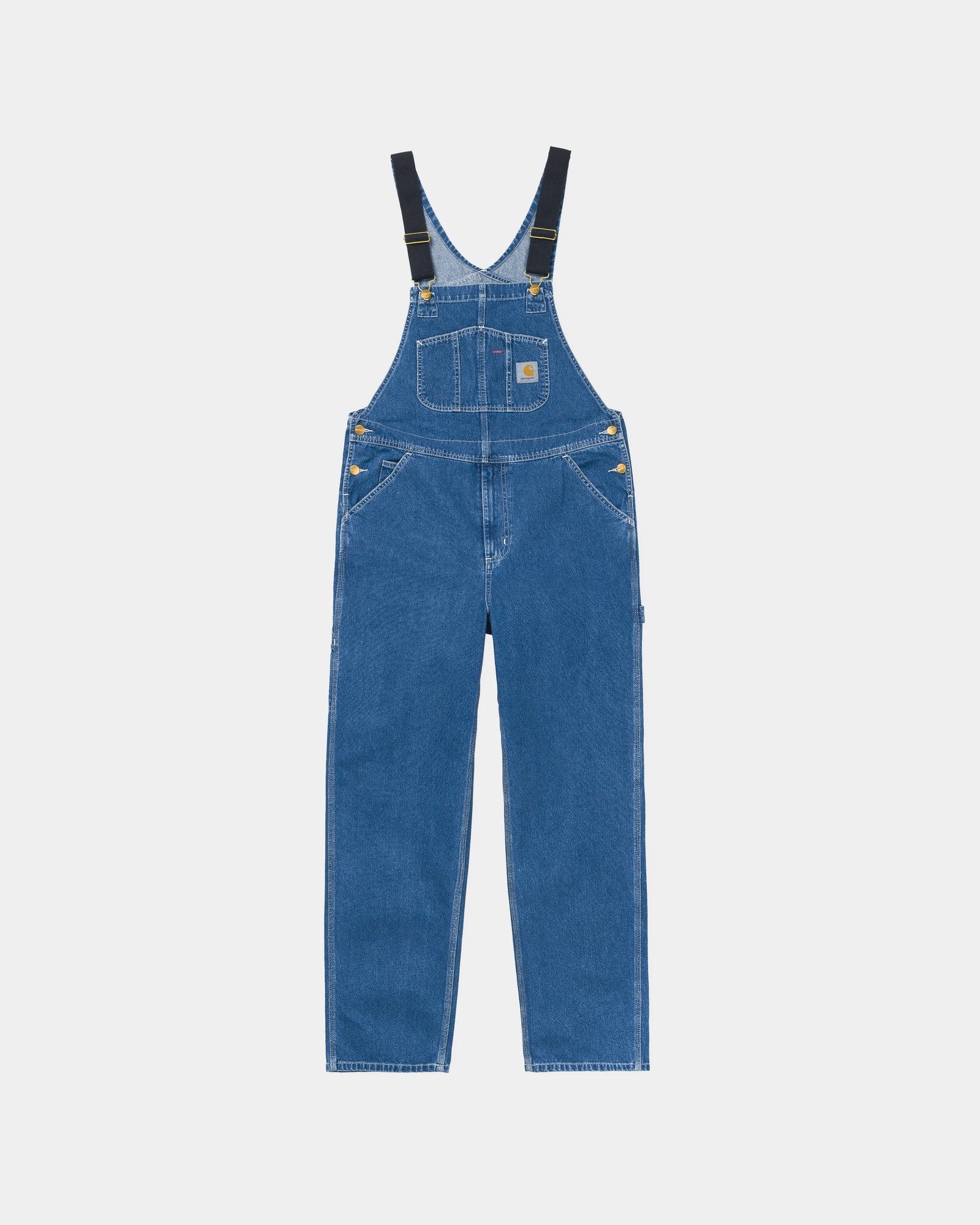 Men's Denim Bib Overalls - Stone Washed Blue Jeans for Work, Farming & Outdoor Activities