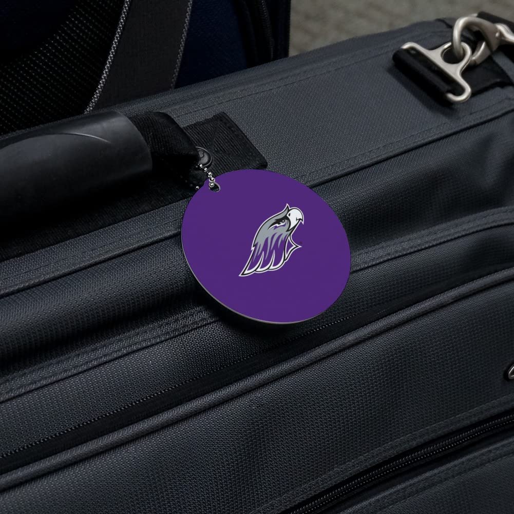 UW Whitewater Primary Logo Round Luggage ID Tag - Durable Suitcase & Carry-On Identification - Perfect for Travel, Business Trips and Vacation Luggage Tracking