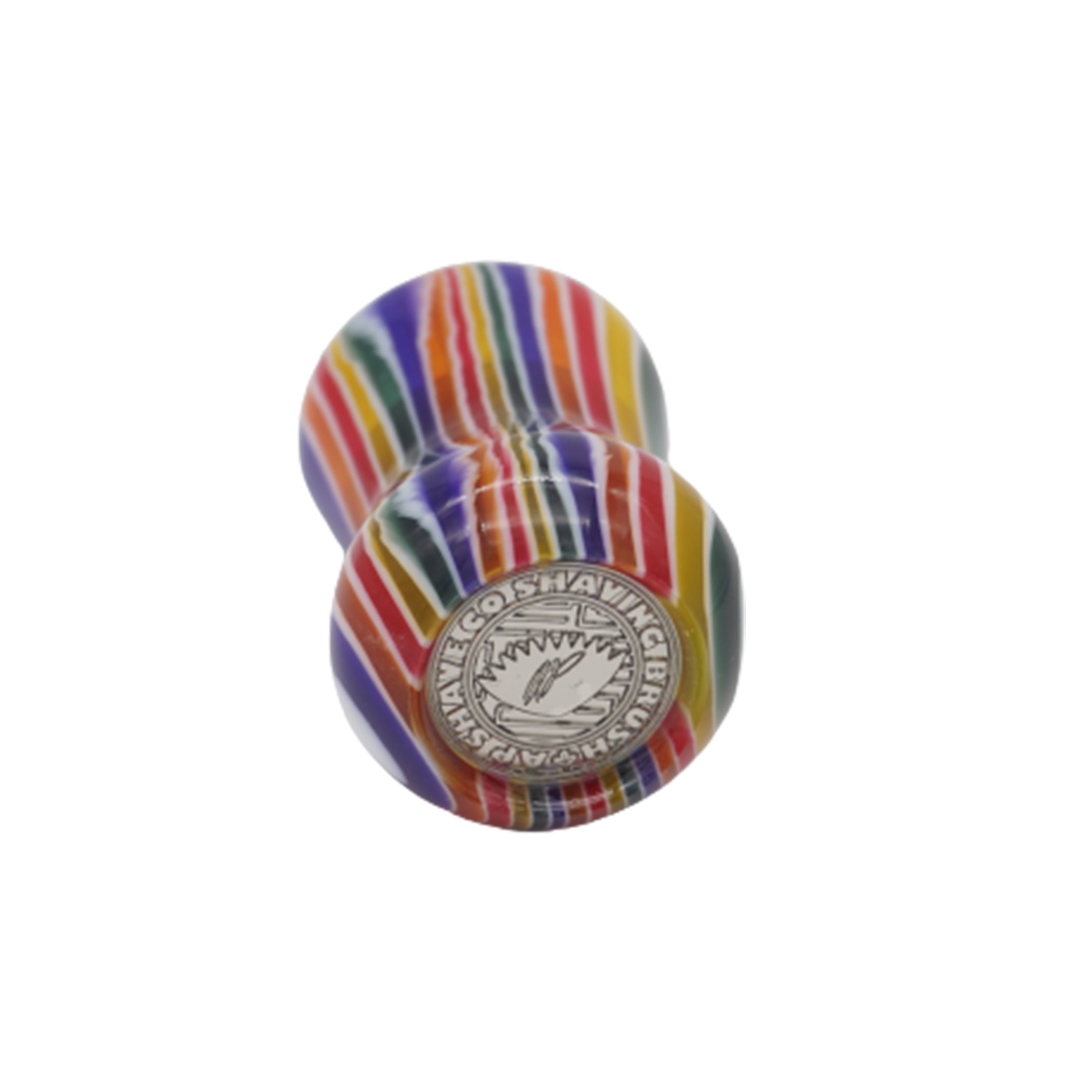 Handcrafted Candy Stripe Shaving Brush Handle for 24mm & 26mm Knots - Premium Wooden Shave Brush Replacement - Perfect for Wet Shaving & Grooming Gifts