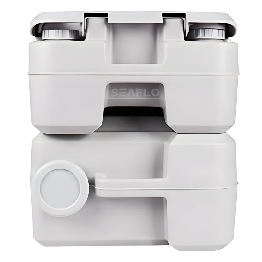 SEAFLO 5.3 Gallon Portable Toilet for Marine, RV, Camping & Boat - Lightweight & Odor-Free Design for Outdoor Adventures, Road Trips & Boating