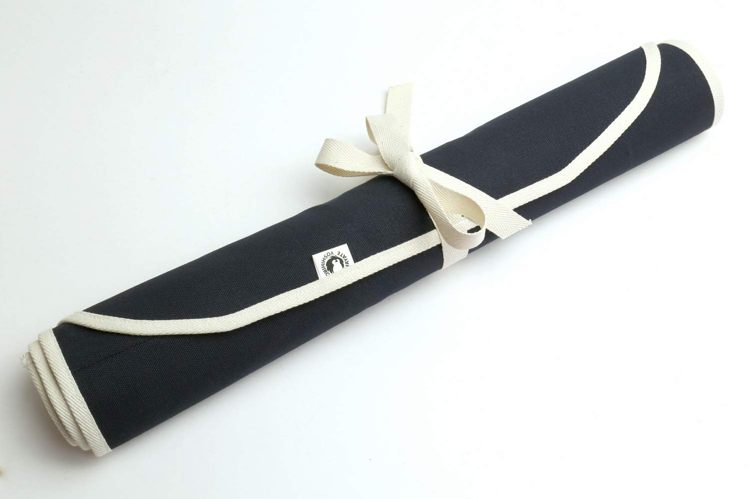 Yoshihiro 6-Slot Cotton Knife Pouch for Japanese Sushi Chef - Dark Navy Knife Storage Bag | Perfect for Professional Chefs, Kitchen Organization & Knife Protection