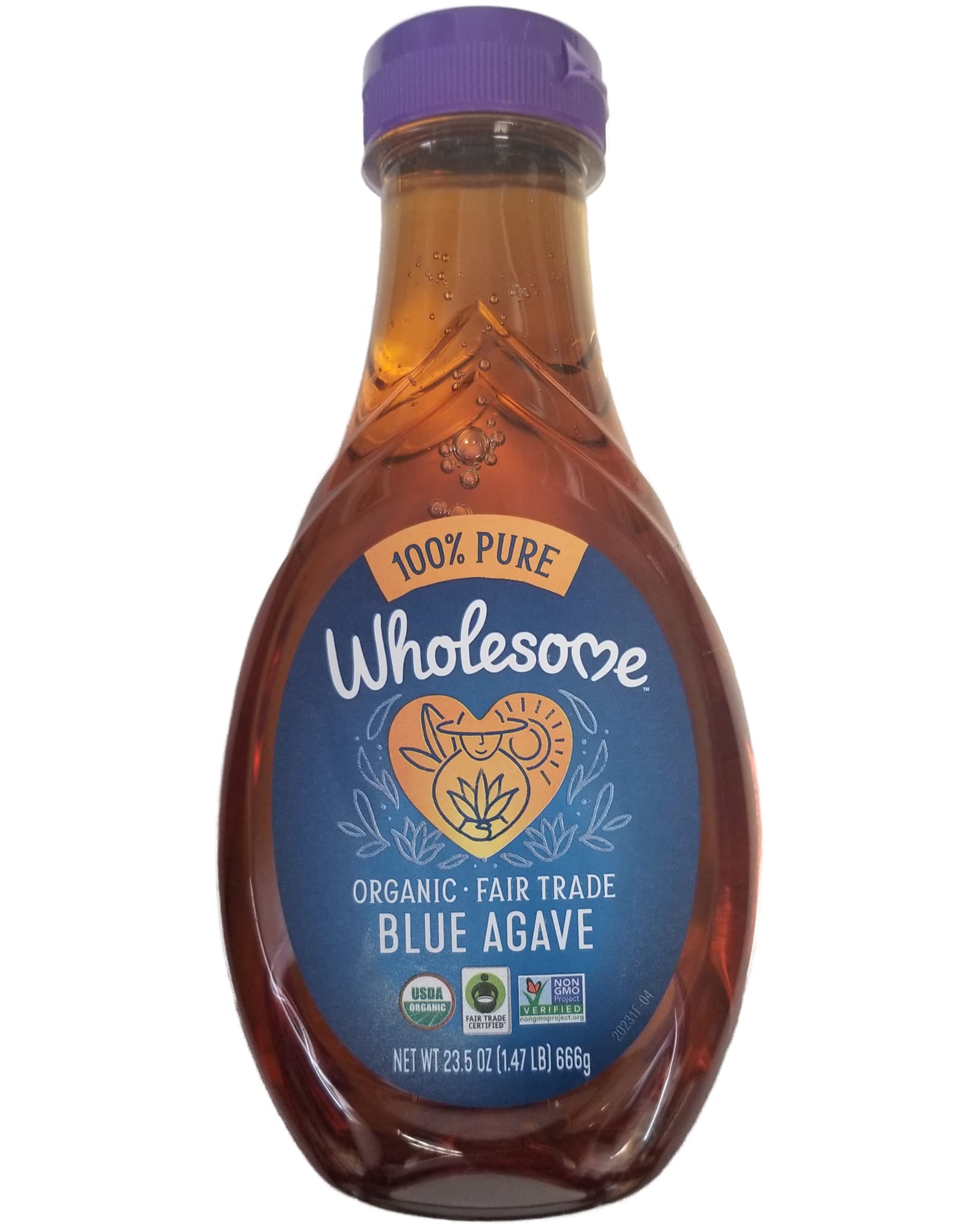 Organic Blue Agave Nectar Syrup - Low Glycemic Natural Sweetener, Gluten Free, Non-GMO, 23.5 fl oz (Pack of 3) with Measuring Spoons - Perfect for Coffee, Tea, Baking & Healthy Recipes