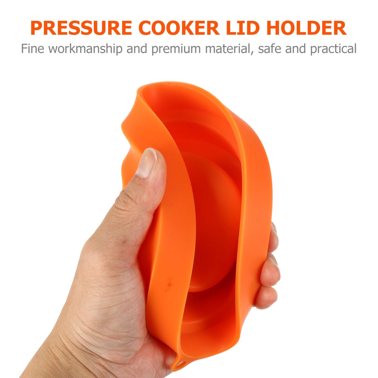 Hemoton Silicone Pressure Cooker Lid Holder - Durable Kitchen Accessory for Pressure Cooker, Air Fryer & Pot Cover Stand - Perfect for Cooking, Baking & Meal Prep