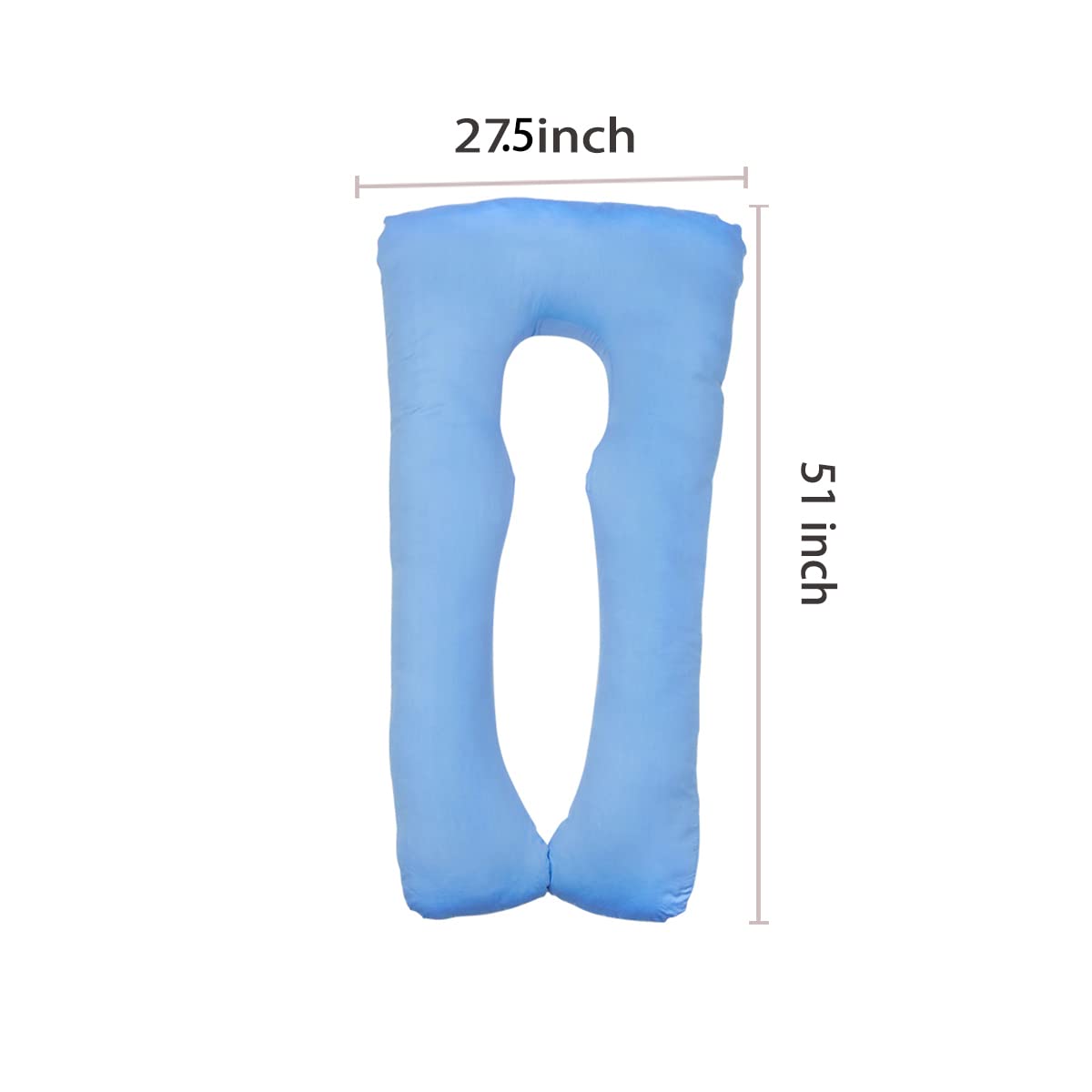 **U-Shaped Maternity Pillow for Pregnant Women – Full Body Support Pillow for Back, Leg & Belly – Comfortable Side Sleeping Pillow with Removable Washable Cover (Blue) – Ideal for Pregnancy Sleep & Relaxation**