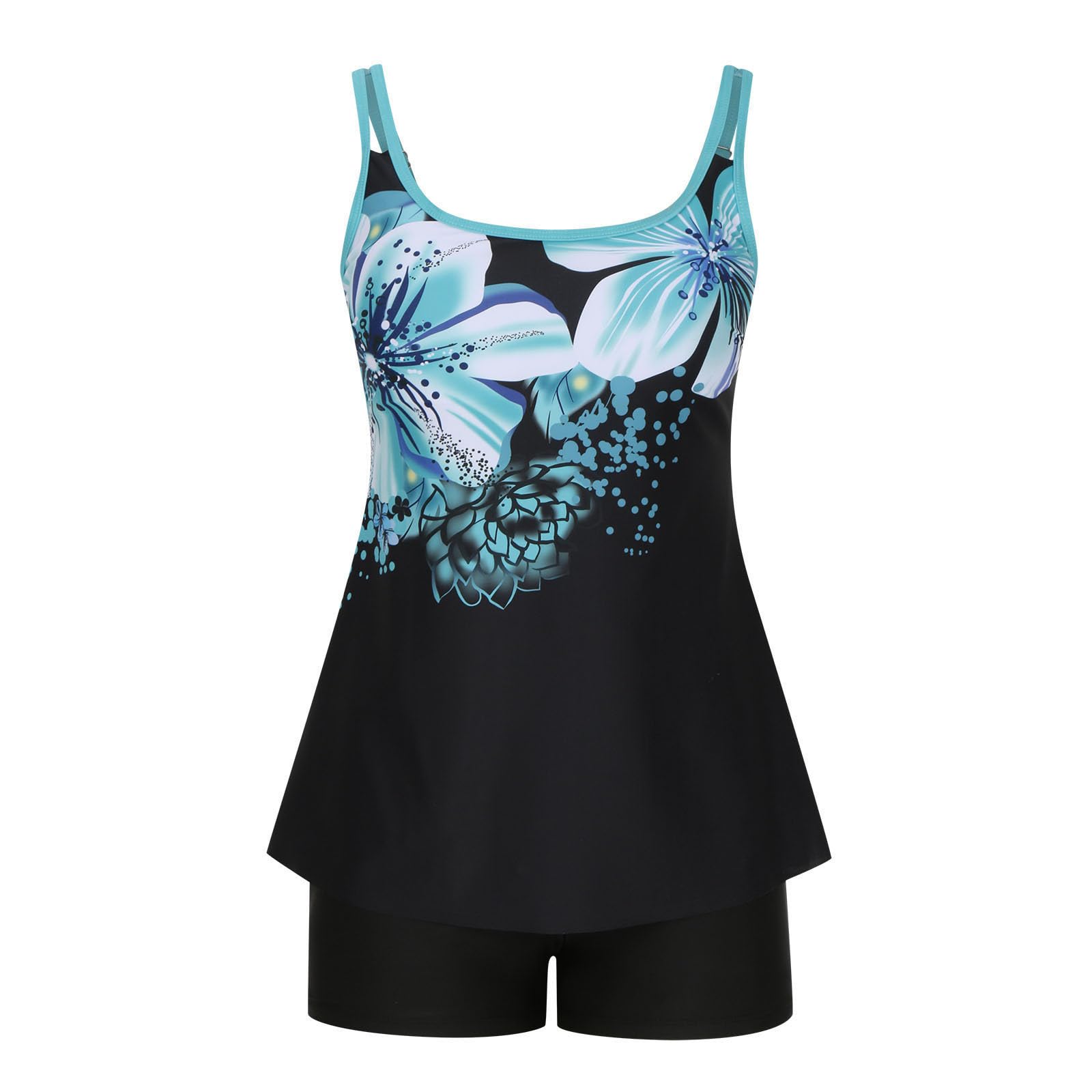 Women's 2 Piece Tankini Swimsuits with Shorts - Floral Plus Size Bathing Suits for Summer 2024 | Beach, Pool & Vacation Swimwear