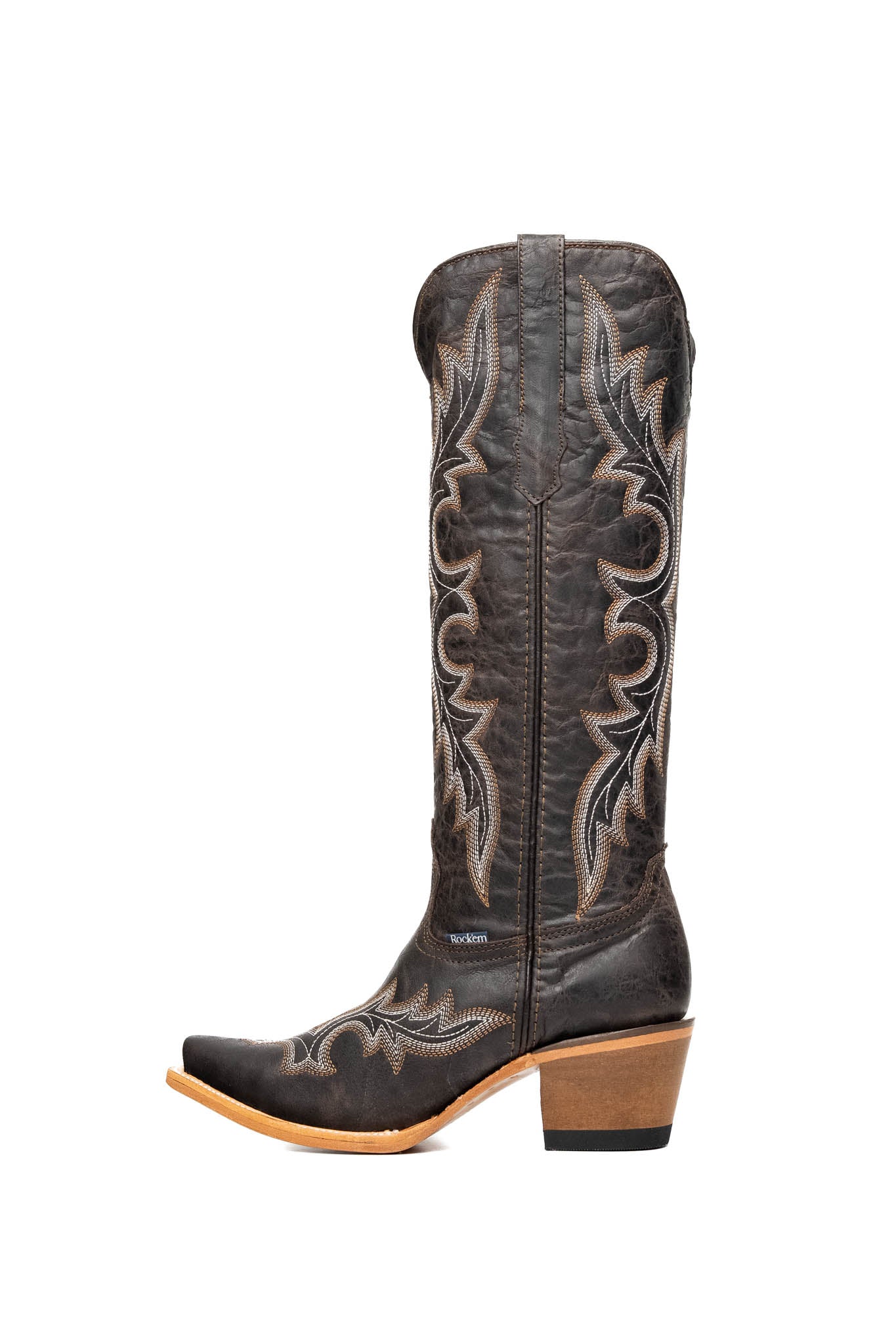 Odette Tall Snip Toe Cowgirl Boots for Women - Western Riding Boots with Pointed Toe & Stacked Heel | Perfect for Country Dancing, Rodeo Events & Fashion Outfits