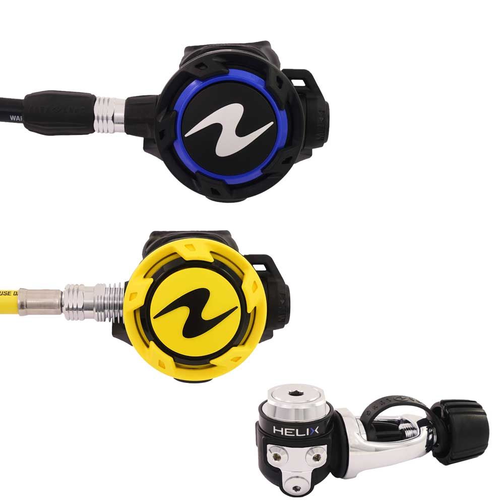 Aqualung Helix Scuba Diving Regulator with Octopus - Premium First & Second Stage Dive Gear for Underwater Adventures
