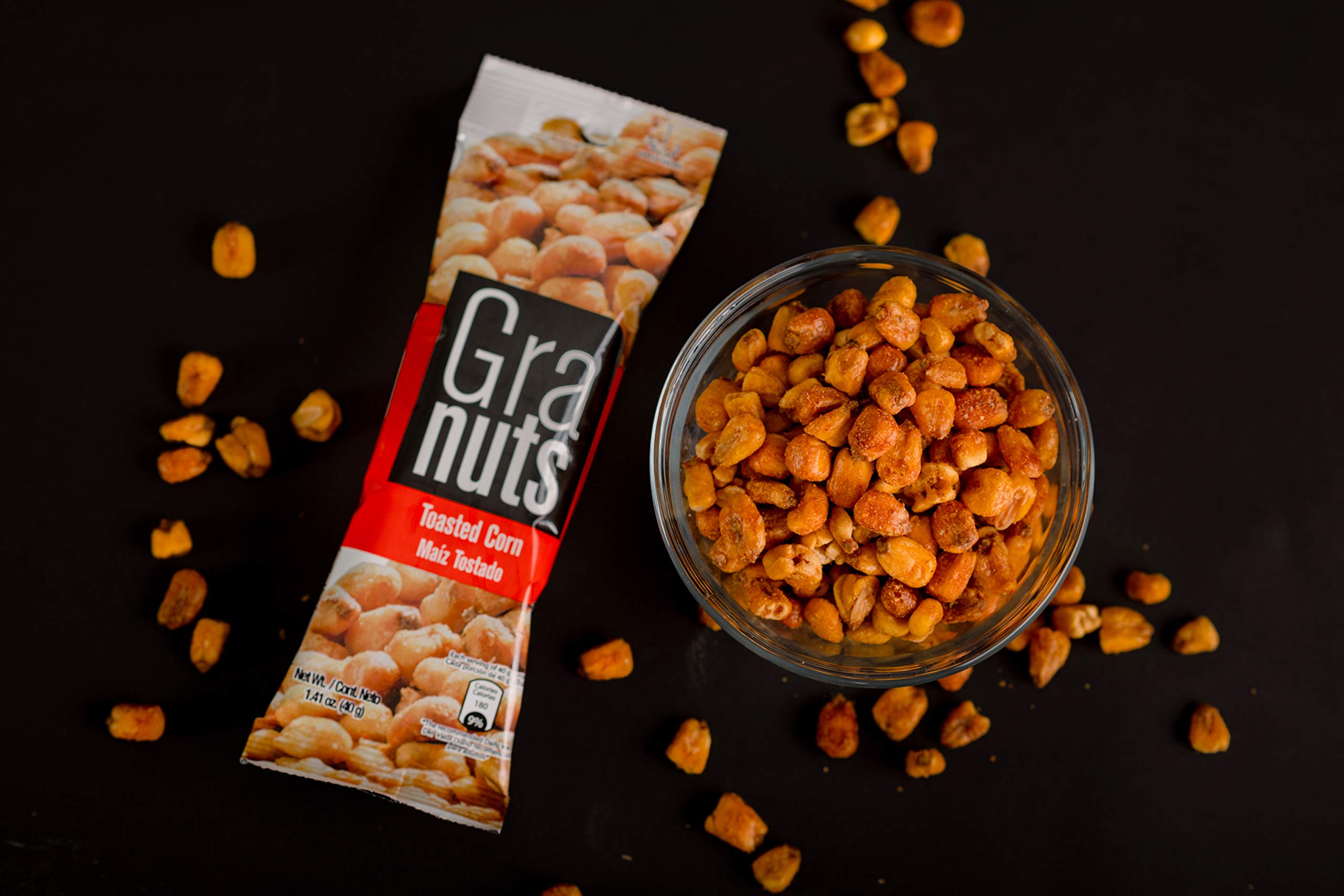 Crunchy Granuts Toasted Corn Snacks - 4 Packs of 1.41 Oz (48 Individual Bags) | Baked to Perfection, Healthy & Delicious | Perfect for Office, School, Travel & Movie Nights