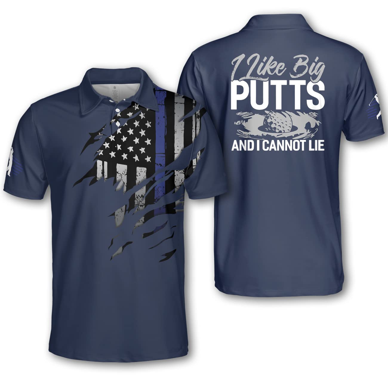 American Flag Polo Shirt for Men - Patriotic Dry Fit Golf Shirt with Moisture Wicking Technology - Perfect for Golf, Casual Wear & 4th of July Celebrations