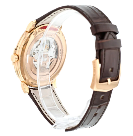 Harry Winston Midnight 18K Rose Gold Men's Luxury Watch - Elegant Timepiece for Formal Events & Business Occasions