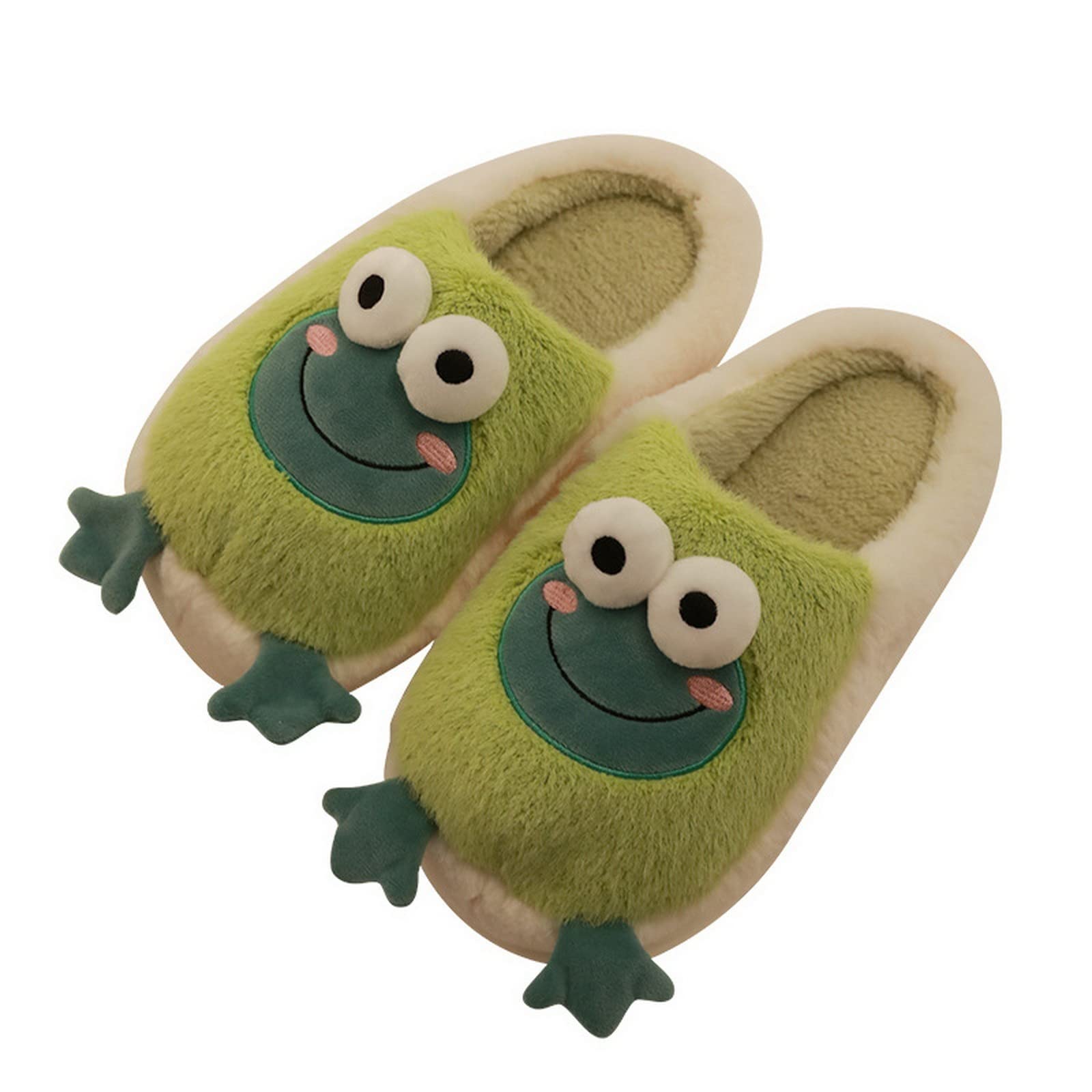 Menore 3D Plush Cartoon Animal Slippers for Women & Girls - Fuzzy Winter Warm House Slippers, Non-Slip Indoor Home Shoes, Soft Fluffy Bedroom Slippers - Perfect for Cozy Nights, Lounge Wear & Gift Giving