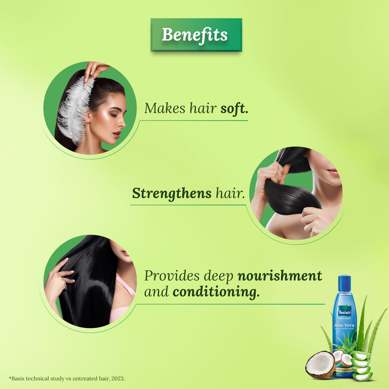 Parachute Advanced Aloe Vera Enriched Coconut Hair Oil - 75ml | Deep Conditioning Treatment for Dry, Damaged Hair | Perfect for Daily Hair Care & Scalp Massage