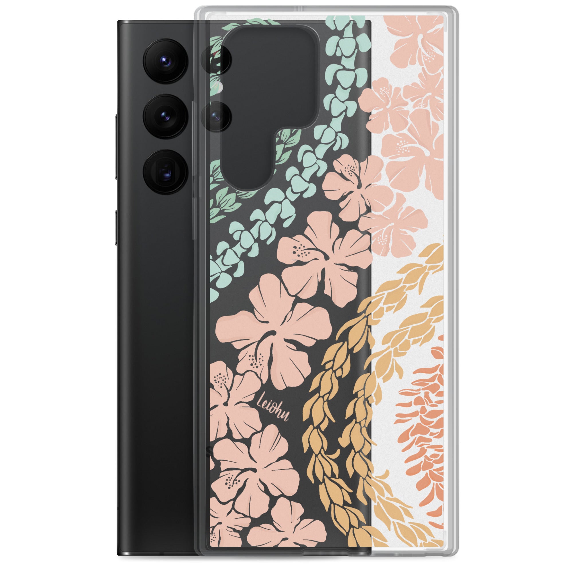 Groovy Lei Clear Protective Case for Samsung Galaxy - Slim & Durable Phone Cover for Everyday Use & Travel