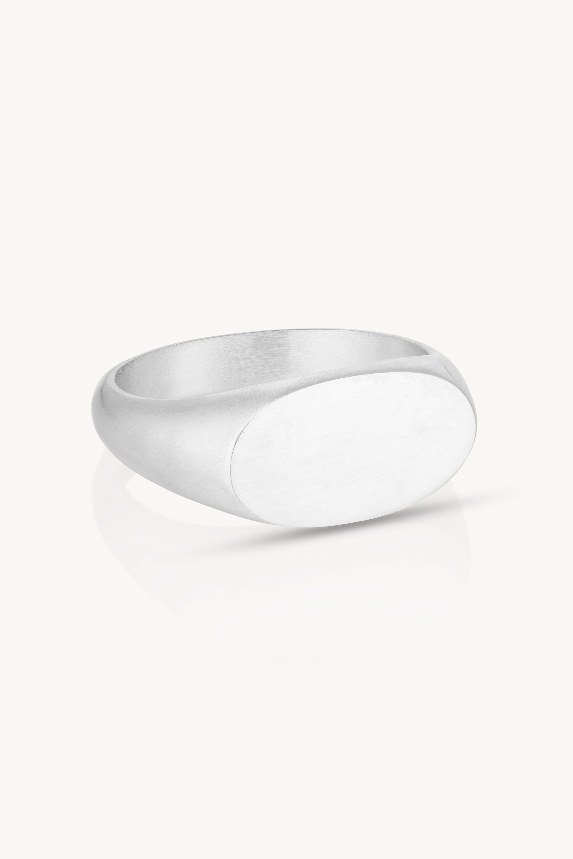 Elegant Brushed Signet Ring for Men & Women - Personalized Engraved Gold & Silver Rings - Perfect for Weddings, Gifts & Everyday Wear