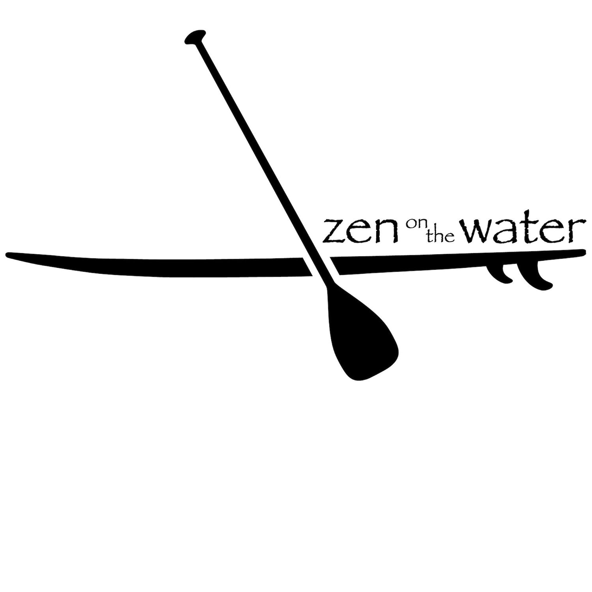 Zen On The Water Oval Car Bumper Sticker - Perfect for Yoga Lovers