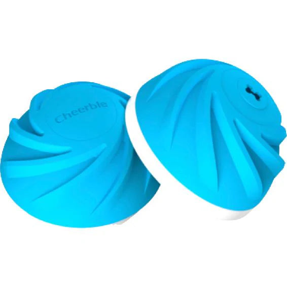 Cheerble Wicked Ball Cyclone - Interactive Self-Rolling Cat Toy with Motion Sensor (Blue) - Fun Exercise Toy for Indoor Cats & Kittens - Perfect for Playtime & Stress Relief