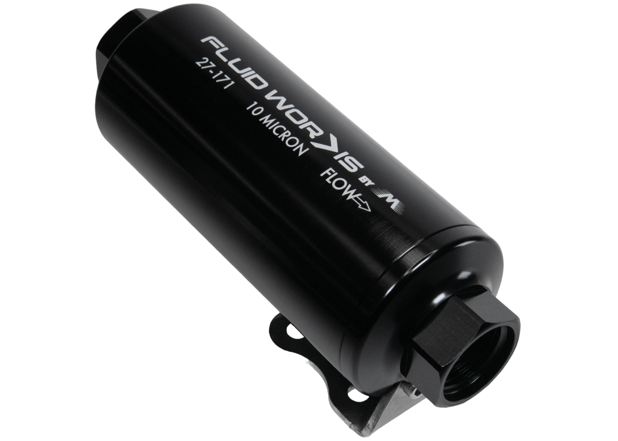 Fluidworks 12GPM 12ORB Post Fuel Filter with Mount (10 Micron) 27 171 - High Flow Fuel Filtration for Diesel Engines, Heavy Equipment & Marine Applications