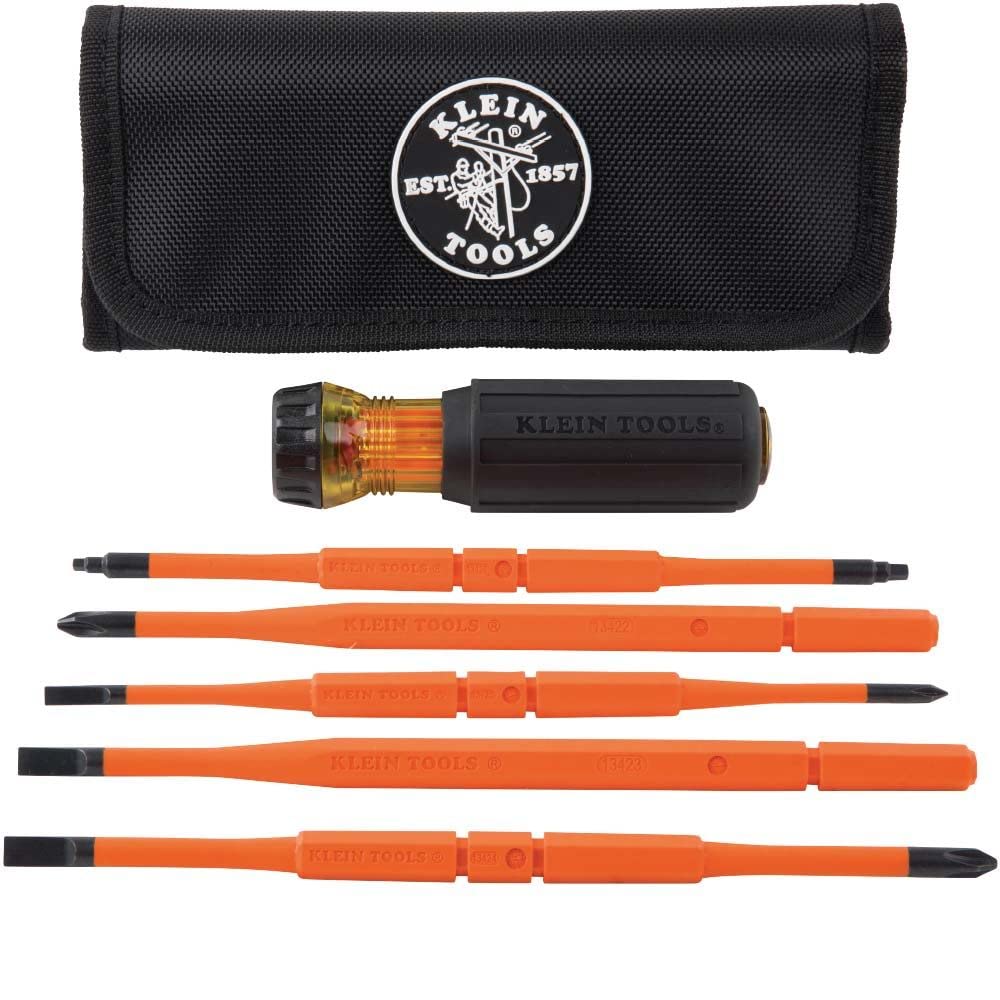 Klein Tools Insulated Screwdriver Set (32288) & Electronics Screwdriver Set (32581) - Professional Electrician Tools for Safe Electrical Work & Precision Electronics Repair