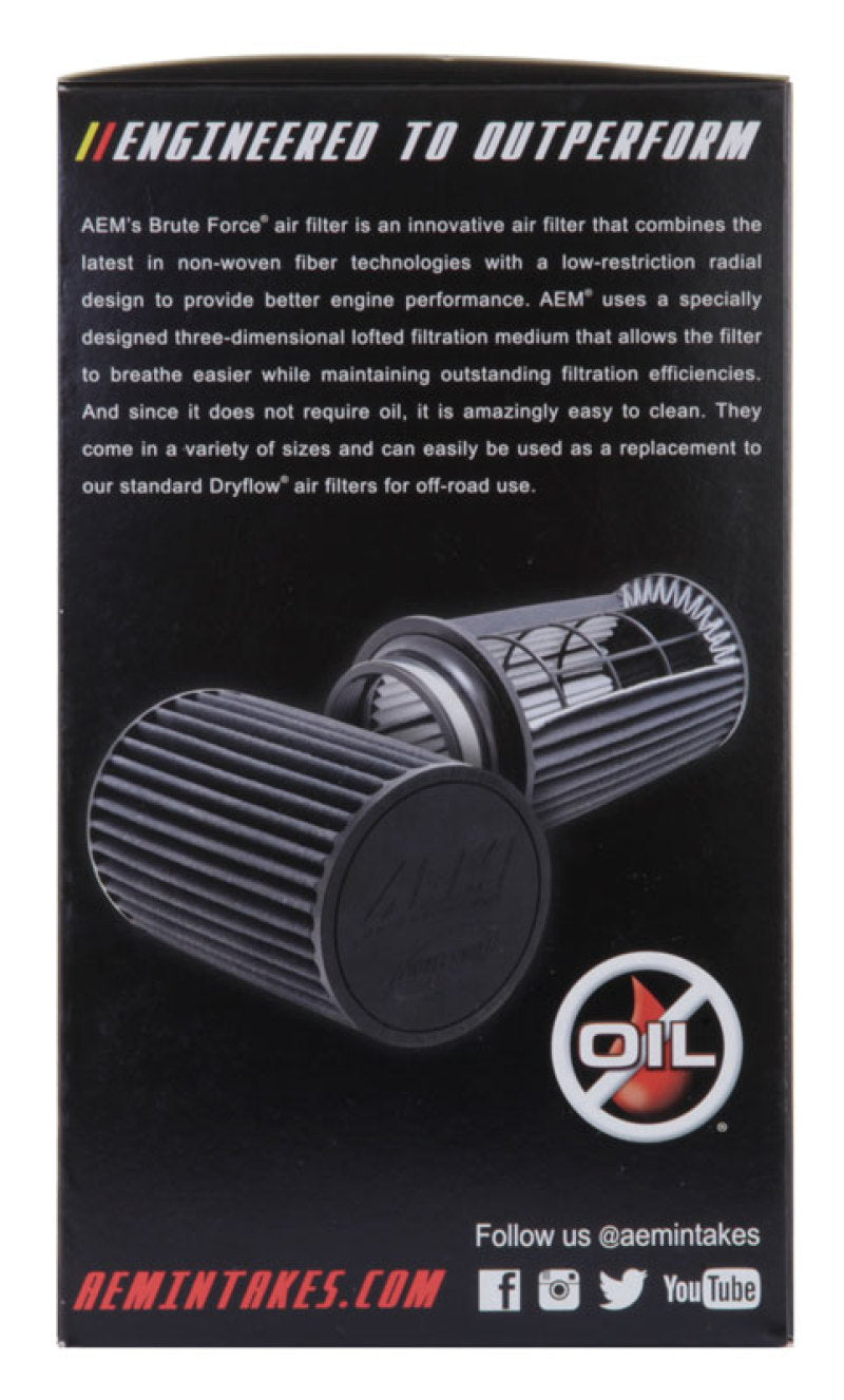 AEM Dryflow Conical Air Filter - 2.75
