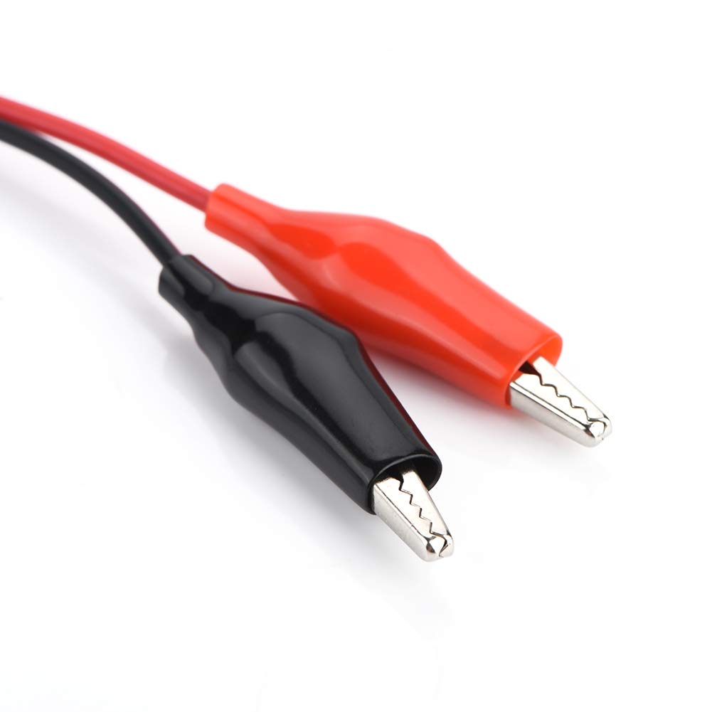 Walfront 1PC RF Coaxial Cable with Red and Black Test Wire Clips - 52cm Length for Car Audio, Home Theater & Electronics Testing