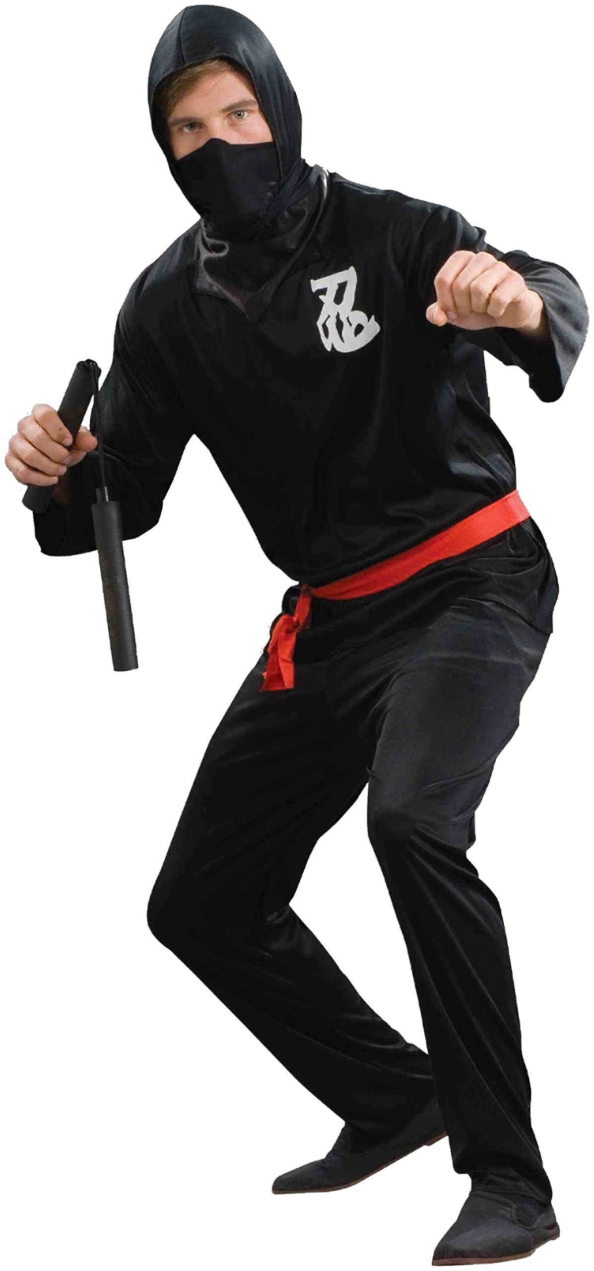 Plus Size Men's Ninja Costume - Black Adult Halloween Cosplay Outfit for Parties, LARPing & Themed Events | Forum Novelties