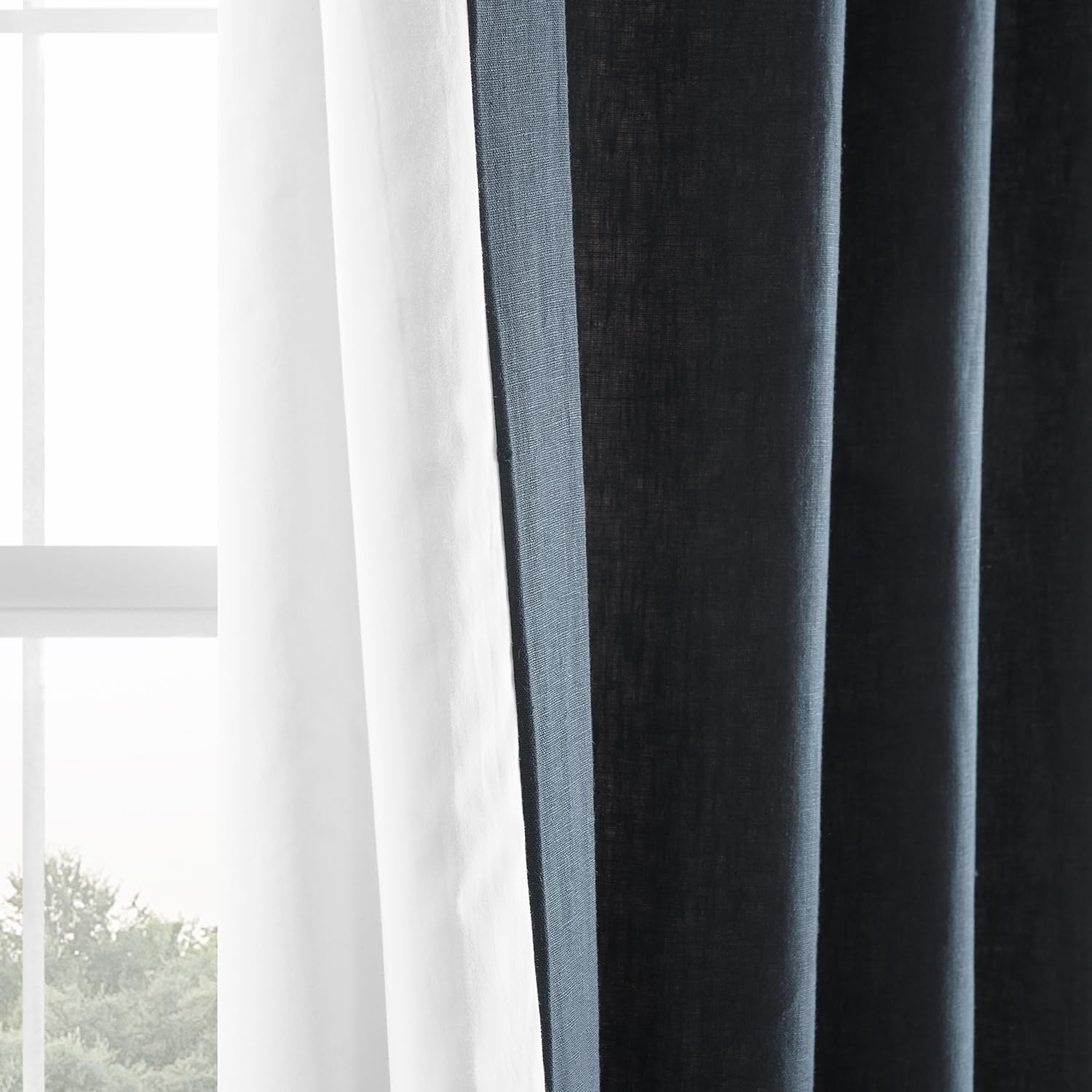 Premium French Linen Blackout Curtains 108