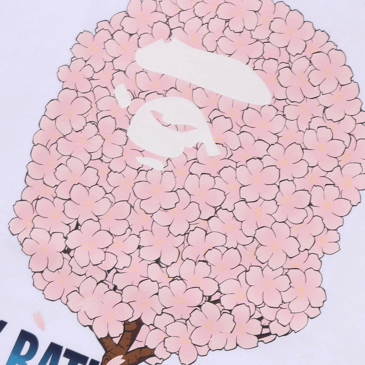 BAPE Sakura Ape #1 T-Shirt - White Cotton Streetwear Tee for Men | Casual Wear & Urban Fashion