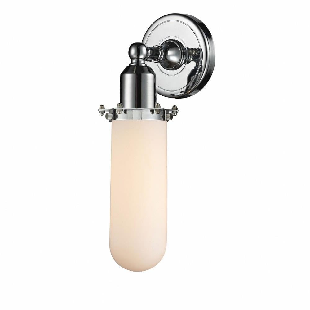 Innovations 900-1W-PC-CE228-PC-W Centri 1 Light Wall Sconce - Modern Polished Chrome Finish - Part of The Austere Collection - Perfect for Bedroom, Hallway, or Entryway Lighting