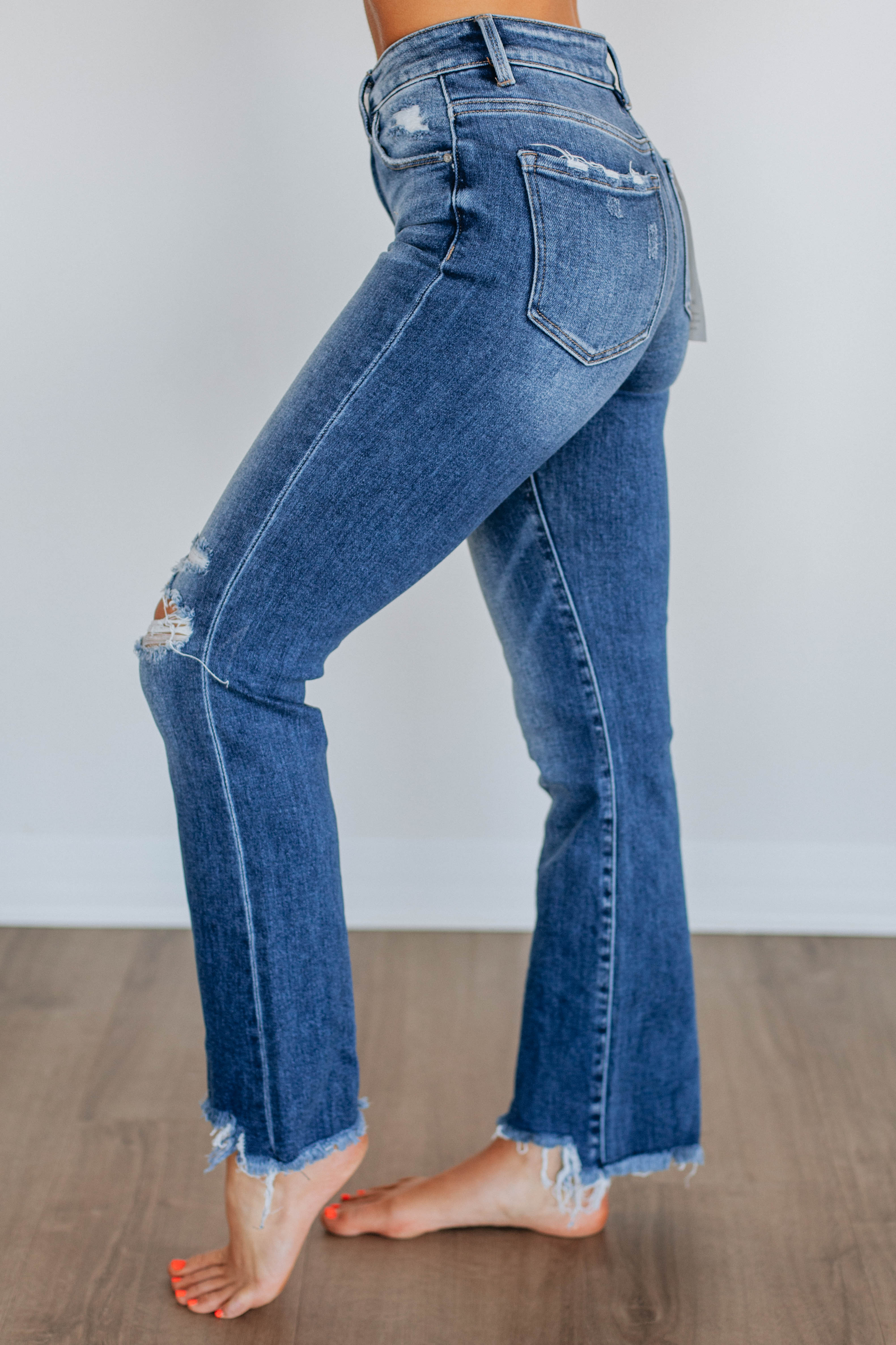 Carmen Risen Women's High Waist Stretch Denim Jeans - Comfortable Slim Fit for Casual Wear & Everyday Outfits