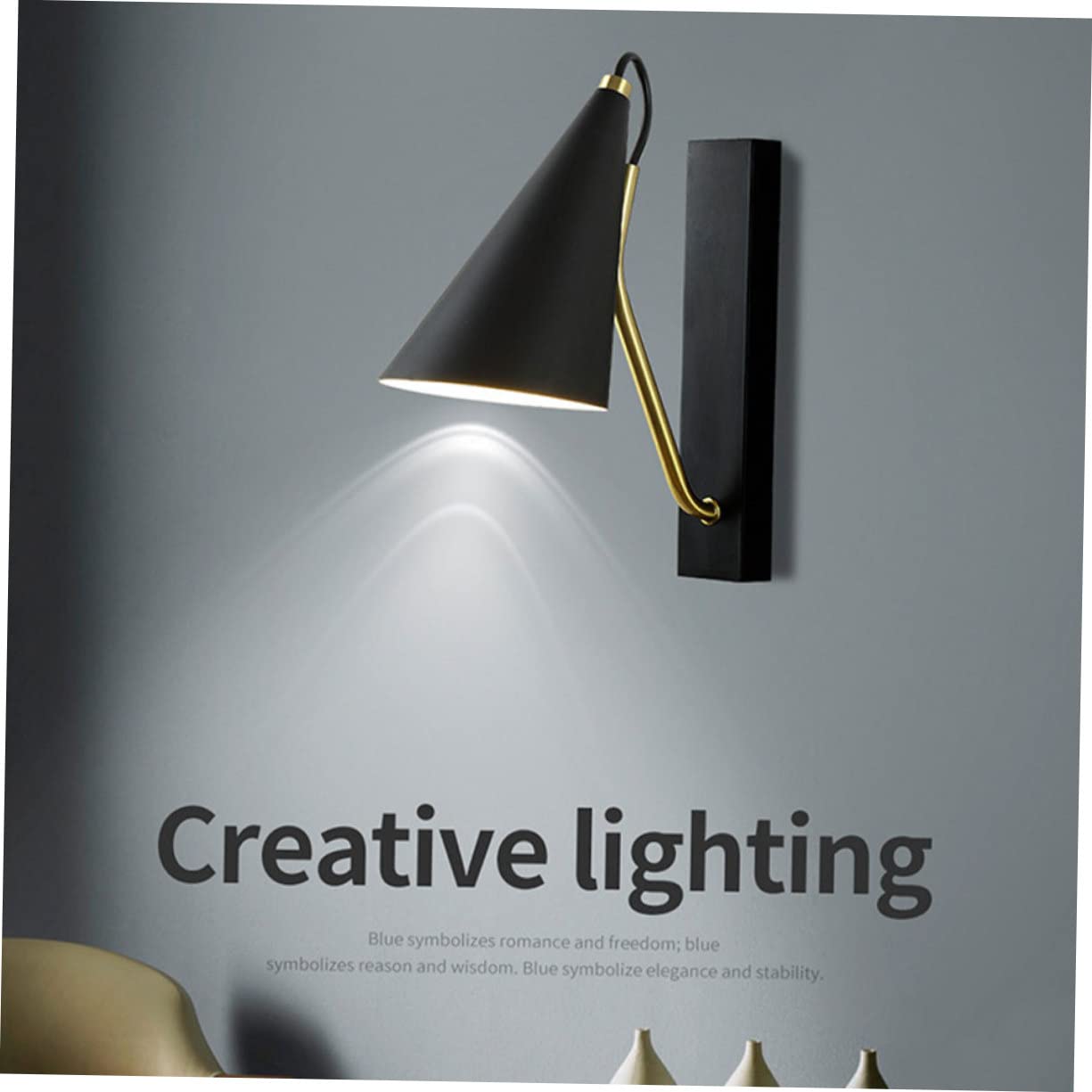 Housoutil 2 Pack Indoor Wall Sconces - Black Iron Art Decorative Wall Lights Without Bulb, Nordic Style for Living Room, Bedroom, Office, and Hallway Lighting Decor